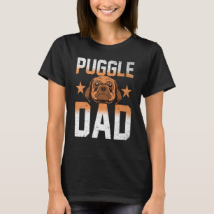 Menschen Hund  Vatertag Puggle Vater Tierbesitzer  T-Shirt
