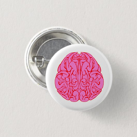 Menschen in meinem Gehirn Button (Vorne & Hinten)
