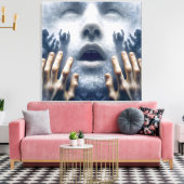 Menschen in Not Leinwanddruck (Insitu (Wohnzimmer))