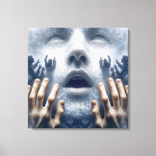 Menschen in Not Leinwanddruck (Vorderseite)