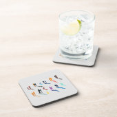 Menschen Kunst in Aquarellkunst Getränkeuntersetzer (Rechte Seite)