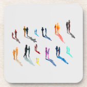 Menschen Kunst in Aquarellkunst Getränkeuntersetzer (Vorderseite)