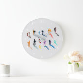 Menschen Kunst in Aquarellkunst Große Wanduhr (Zuhause)