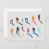 Menschen Kunst in Aquarellkunst Postkarte (Vorne/Hinten)