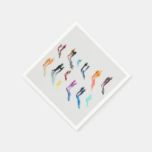 Menschen Kunst in Aquarellkunst Serviette (Ecke)