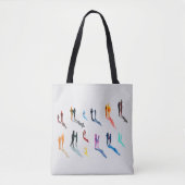Menschen Kunst in Aquarellkunst Tasche (Vorderseite)