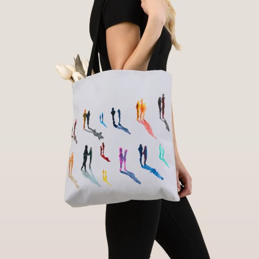 Menschen Kunst in Aquarellkunst Tasche (Von Nahem)