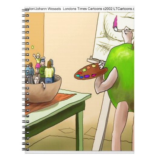 Menschen leben noch lustiger Cartoon Notizblock (Vorderseite)