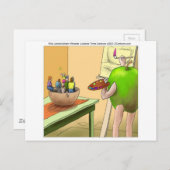 Menschen leben noch lustiger Cartoon Postkarte (Vorne/Hinten)