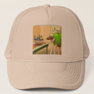 Menschen leben noch lustiger Cartoon Truckerkappe
