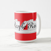 Menschen lesen Rot Kaffeetasse (VorderseiteRechts)