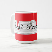 Menschen lesen Rot Kaffeetasse (Vorderseite Links)