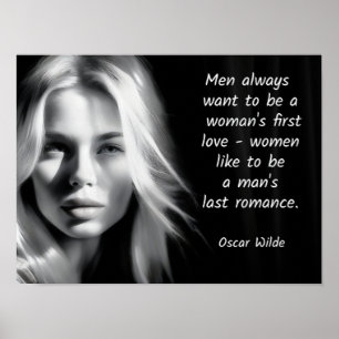 MENSCHEN LETZTE ROMANCE - OSCAR WILDE QUOTE POSTER