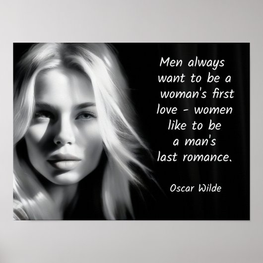 MENSCHEN LETZTE ROMANCE - OSCAR WILDE QUOTE POSTER (Vorne)