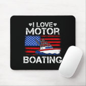Menschen lieben Motorbootfahren patriotische ameri Mousepad (Mit Mouse)