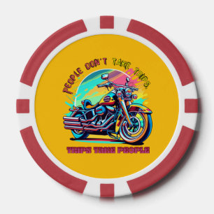Menschen machen keine Reisen: Fahrrad im Vintage-R Pokerchips