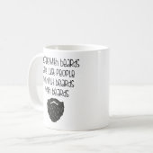 Menschen mit Bären Funny Vater Geburtstag sarkasti Kaffeetasse (Vorderseite Links)