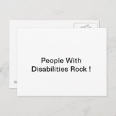 Menschen mit Behinderungen rocken Postkarte (Vorne/Hinten)