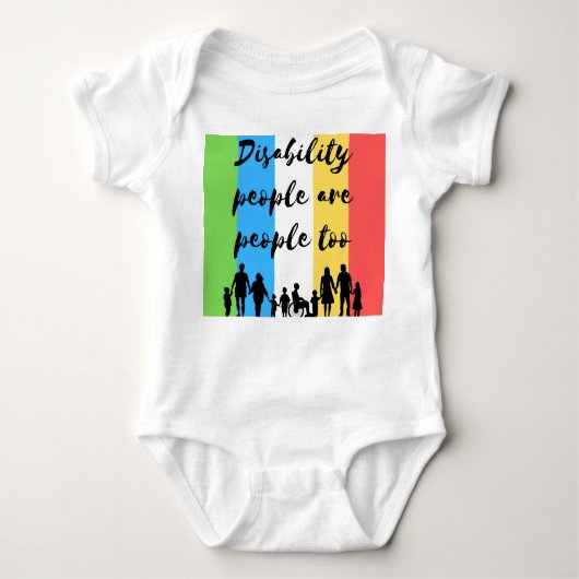 Menschen mit Behinderungen sind zu viele Menschen Baby Strampler (Vorderseite)