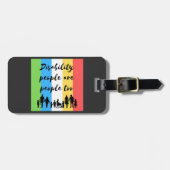 Menschen mit Behinderungen sind zu viele Menschen Gepäckanhänger (Vorderseite horizontal)