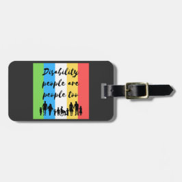 Menschen mit Behinderungen sind zu viele Menschen Gepäckanhänger