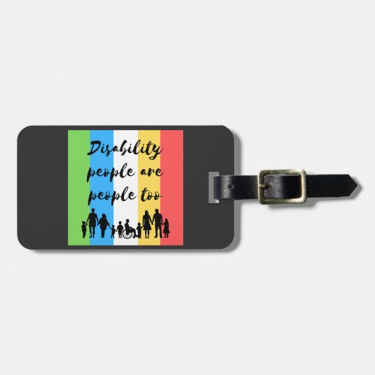 Menschen mit Behinderungen sind zu viele Menschen Gepäckanhänger (Vorderseite horizontal)