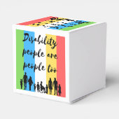 Menschen mit Behinderungen sind zu viele Menschen Geschenkschachtel (Rückseite)