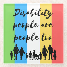 Menschen mit Behinderungen sind zu viele Menschen Glasuntersetzer