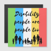 Menschen mit Behinderungen sind zu viele Menschen Magnetkarte (Vorne/Hinten)