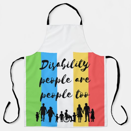 Menschen mit Behinderungen sind zu viele Menschen Schürze (Vorderseite)