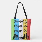 Menschen mit Behinderungen sind zu viele Menschen Tasche (Rückseite)