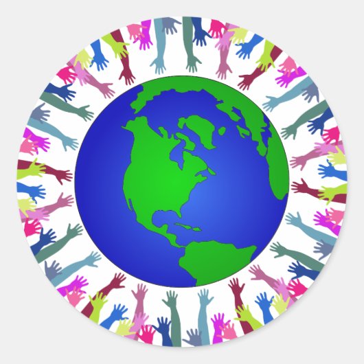 Menschen mit Erdklebern Runder Aufkleber (Vorderseite)