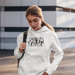 Menschen mit Regenschirmen Hoodie