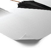 Menschen mit Regenschirmen Poster (Ecke)