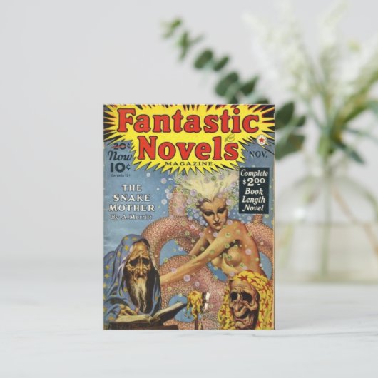 Menschen mit Schlange Postkarte (Stehend Vorderseite)