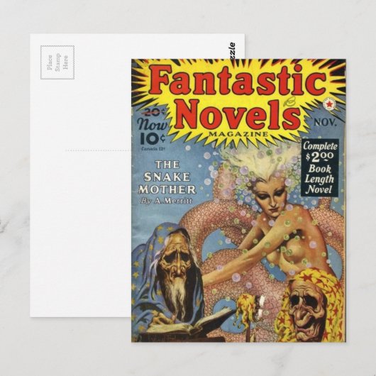 Menschen mit Schlange Postkarte (Vorne/Hinten)