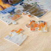 Menschen mit Sonnenschirmen im Park Puzzle (Seite)