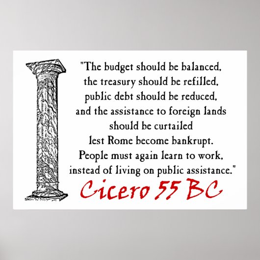 Menschen müssen arbeiten - Cicero Poster (Vorne)