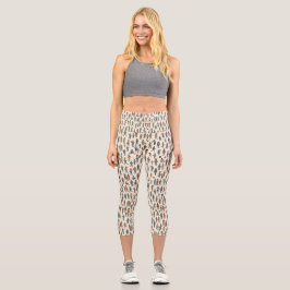 Menschen Muster Capri Leggings