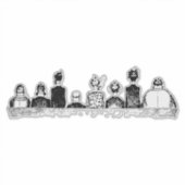 Menschen nach hinten aufkleber (Vorderseite)