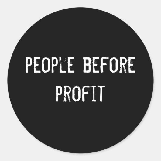 Menschen ohne Gewinn Runder Aufkleber (Vorderseite)
