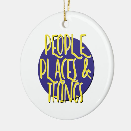 Menschen Orte & Dinge Erholung Slogan Ornament (Links)