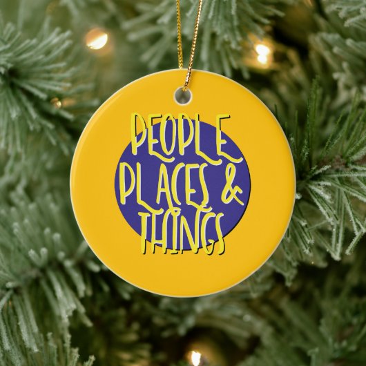Menschen Orte & Dinge Erholung Slogan Ornament (Baum)