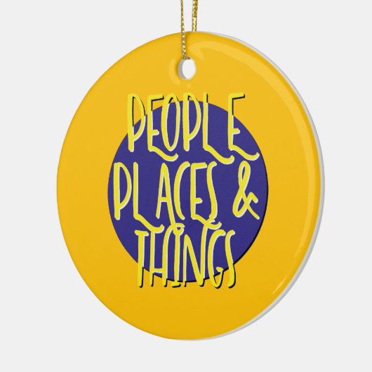 Menschen Orte & Dinge Erholung Slogan Ornament (Links)