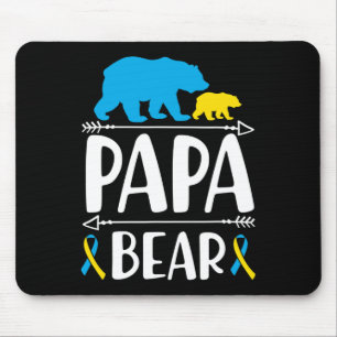 Menschen Papa Bär Down-Syndrom-Bewusstsein Stolzer Mousepad