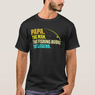 Menschen Papa Der Mann Der Angelfreund Die Legende T-Shirt