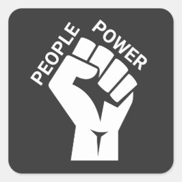 Menschen Power Quadratischer Aufkleber