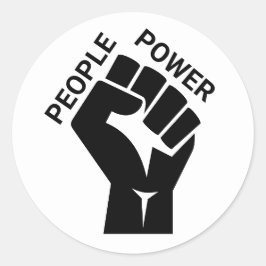 Menschen Power Runder Aufkleber