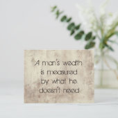 Menschen Reichtum Postkarte (Stehend Vorderseite)