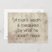 Menschen Reichtum Postkarte (Vorne/Hinten)
